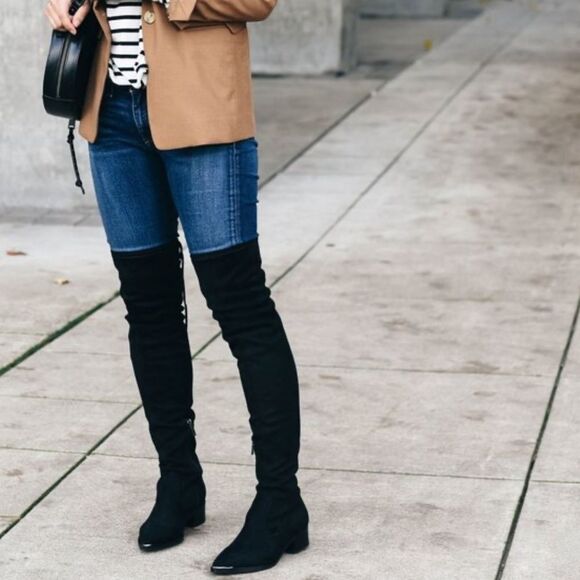 - NWT IN BOX MARK FISHER OVER THE KNEE YUNA BOOTS BLACK SIZE 5.5 - Picture 2 of 14